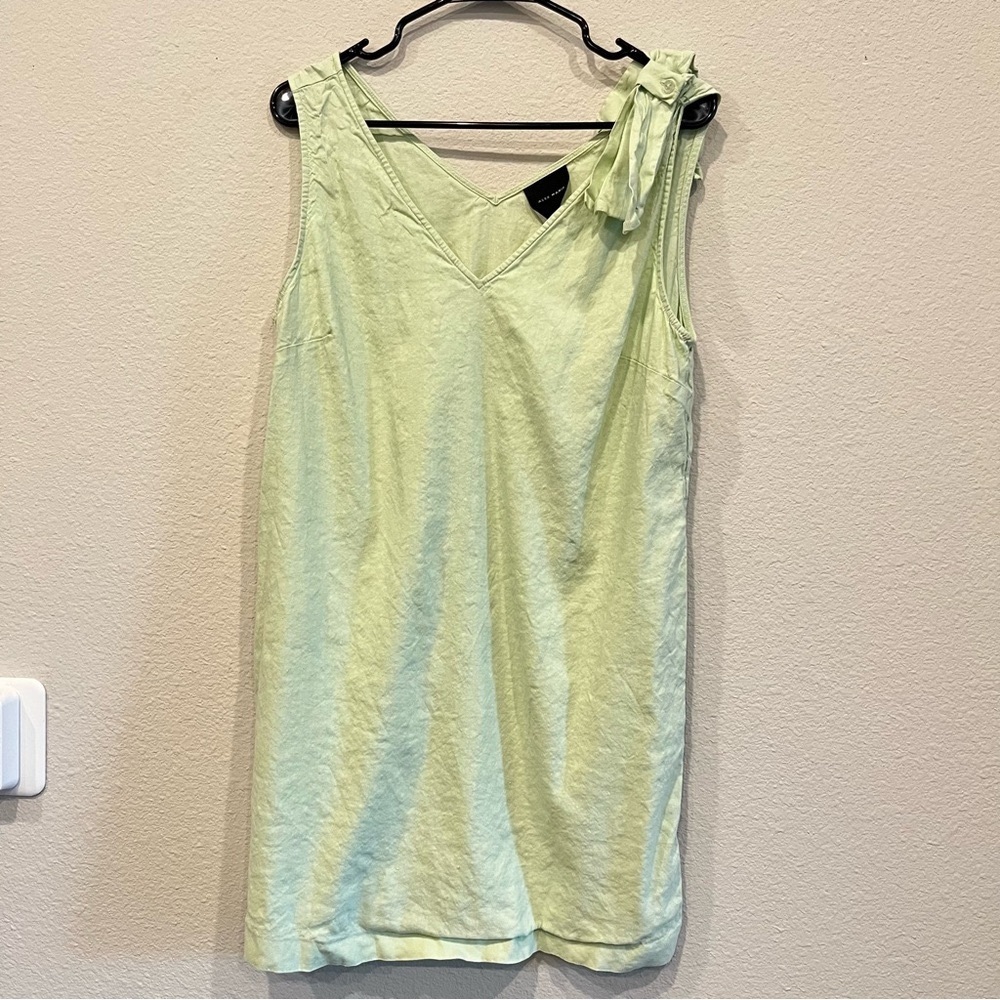 Alex Marie Linen Blend Mini Dress Size Large Coastal Coquette Prairie